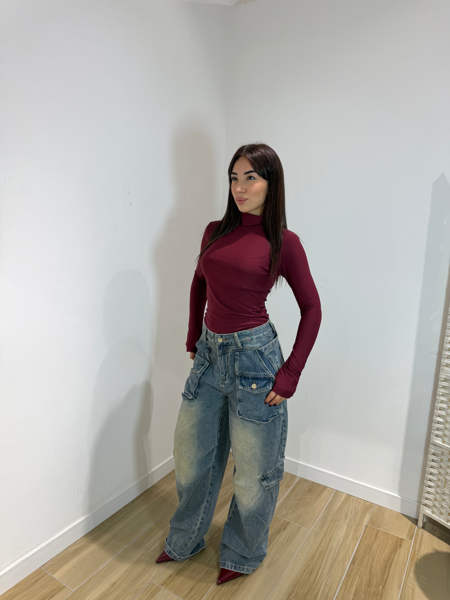 Body Cory marrone e bordeaux