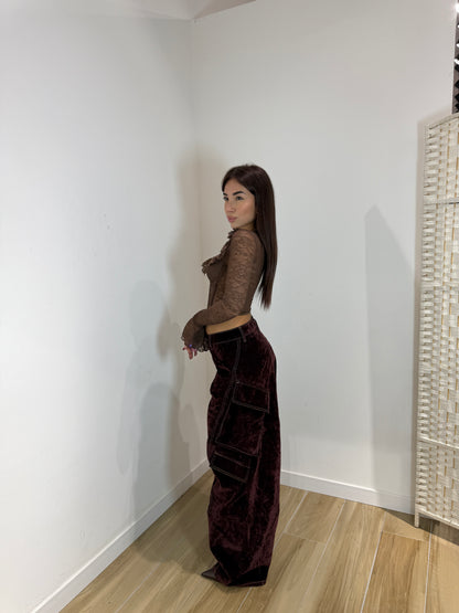 Pantalone Comelia bordeaux