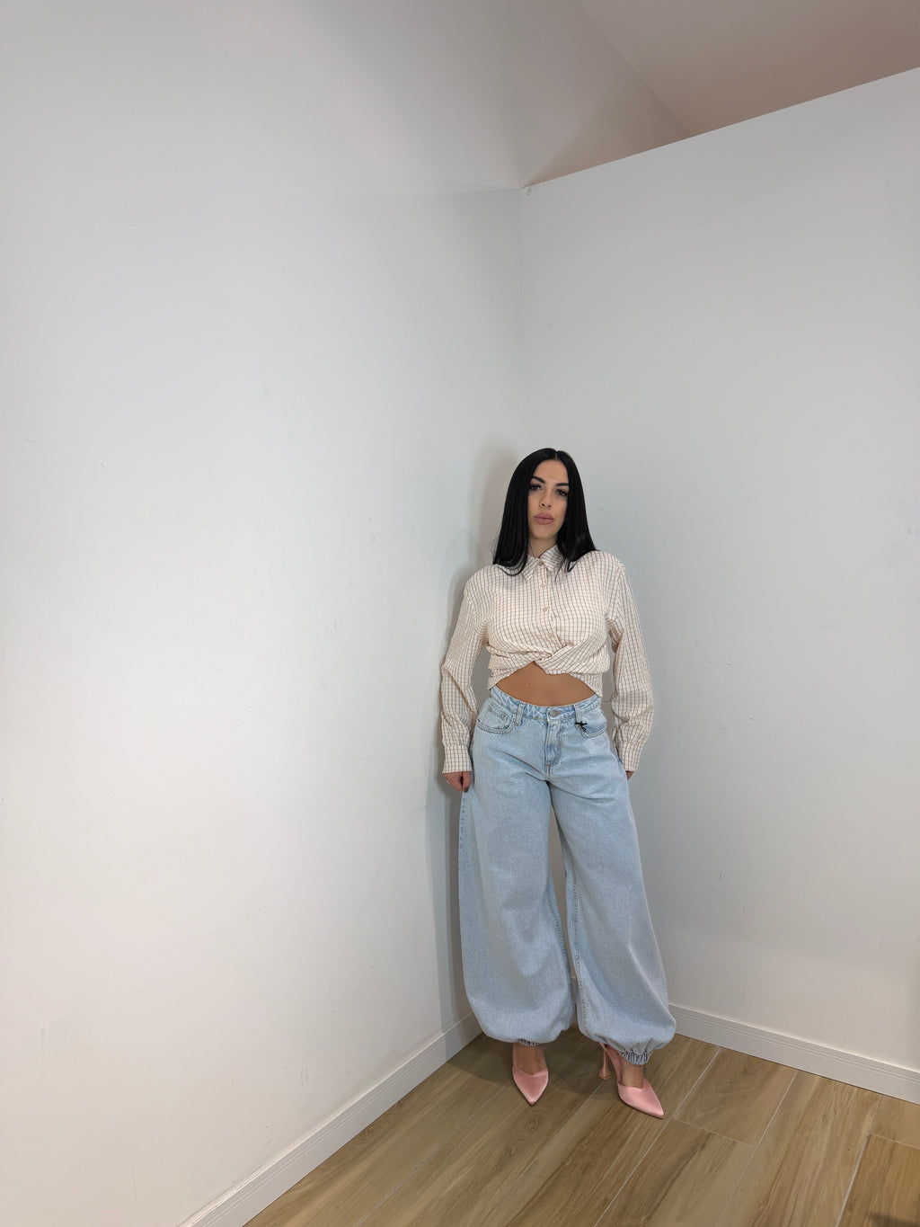 Jeans ballon denim chiaro