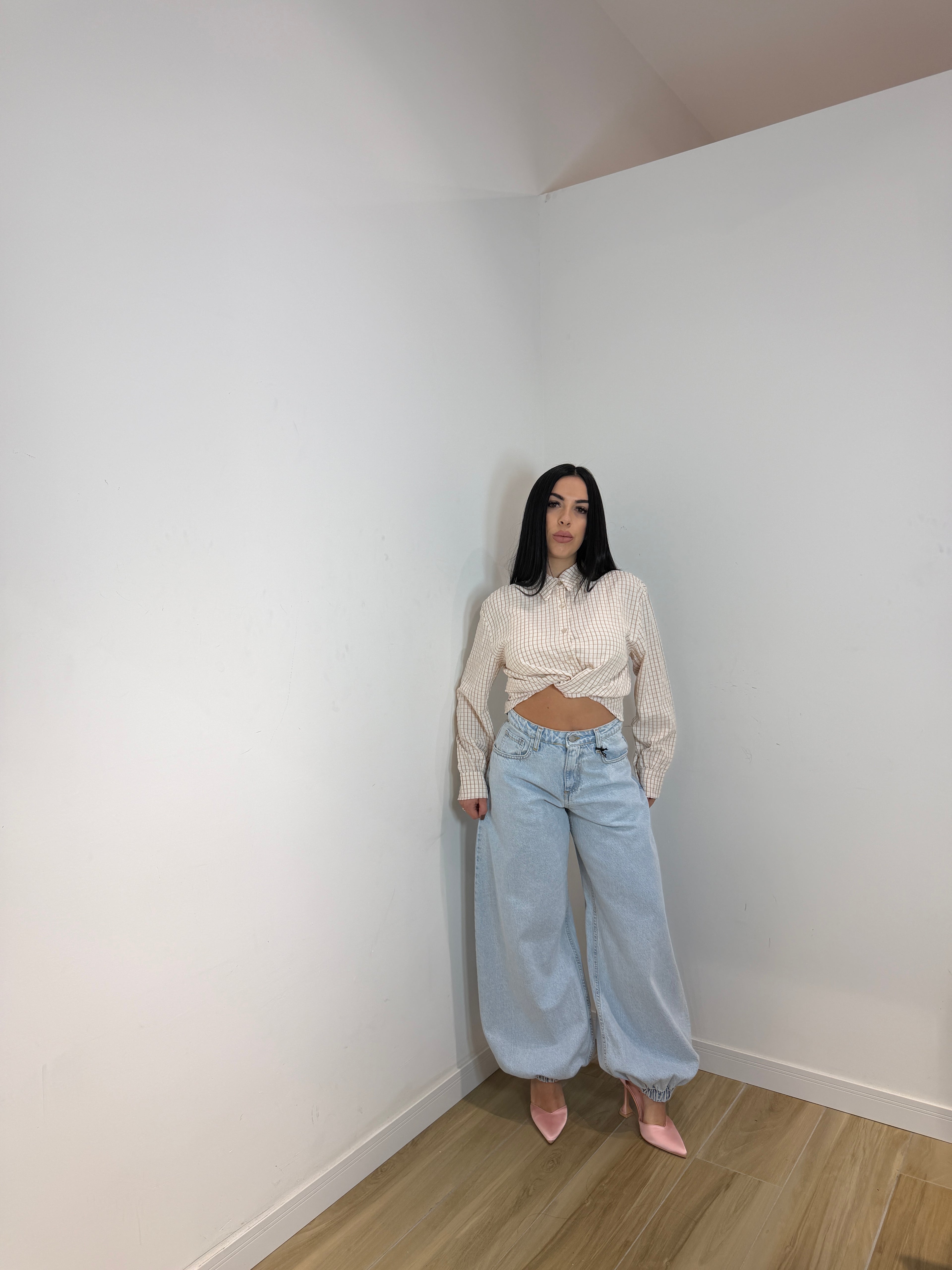 Jeans ballon denim chiaro