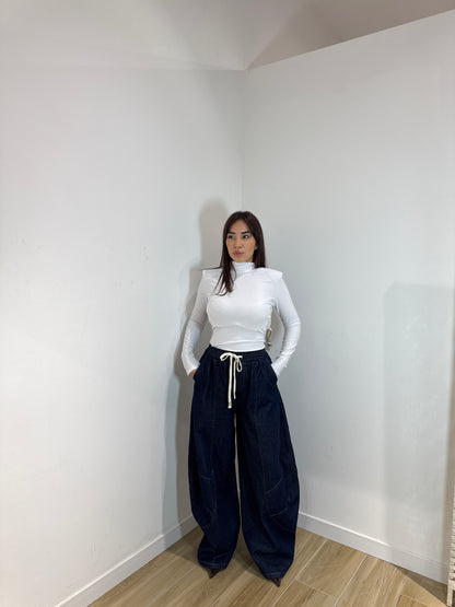 Denim ballon Saretta blu