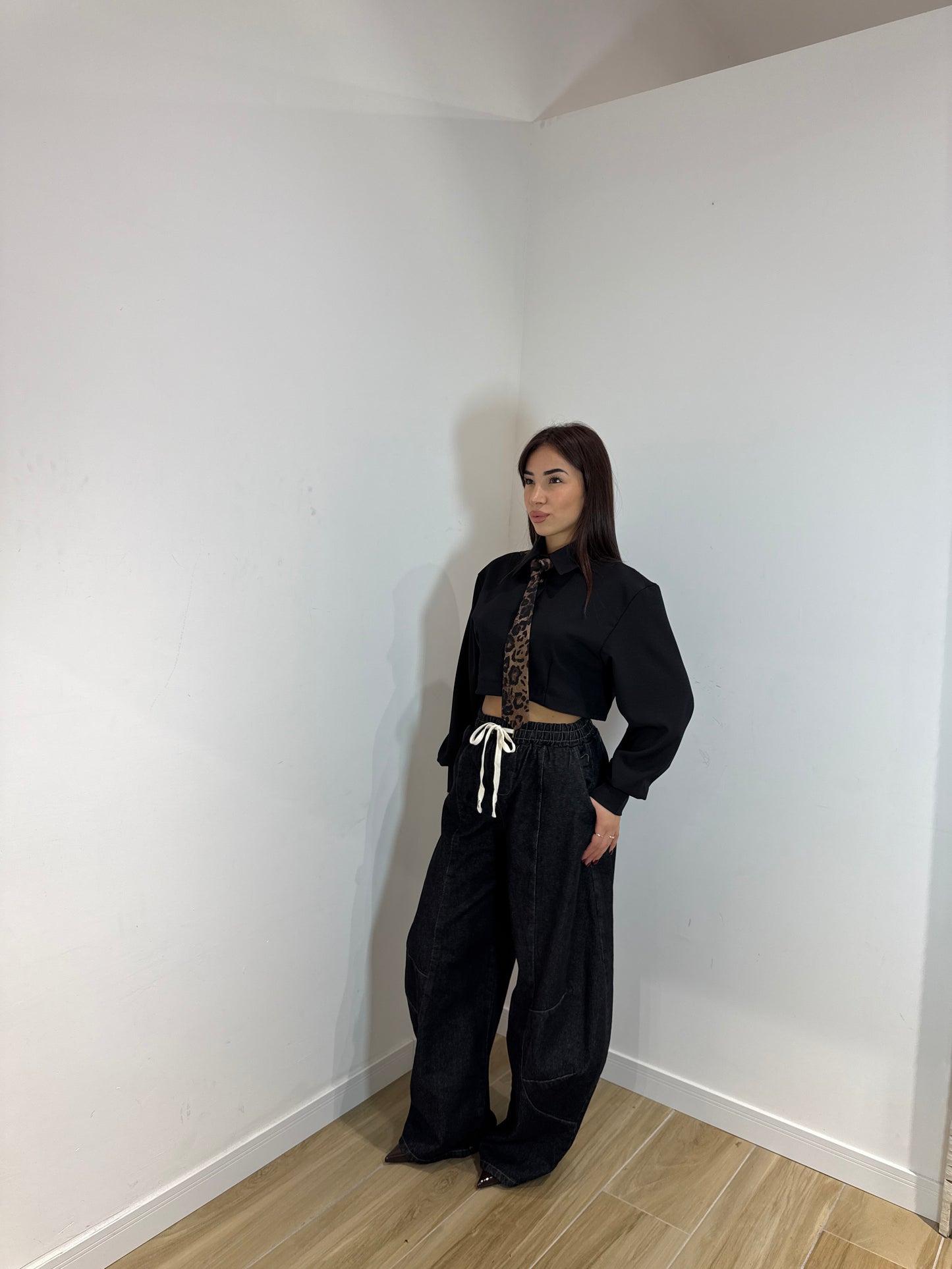 Denim ballon Saretta nero