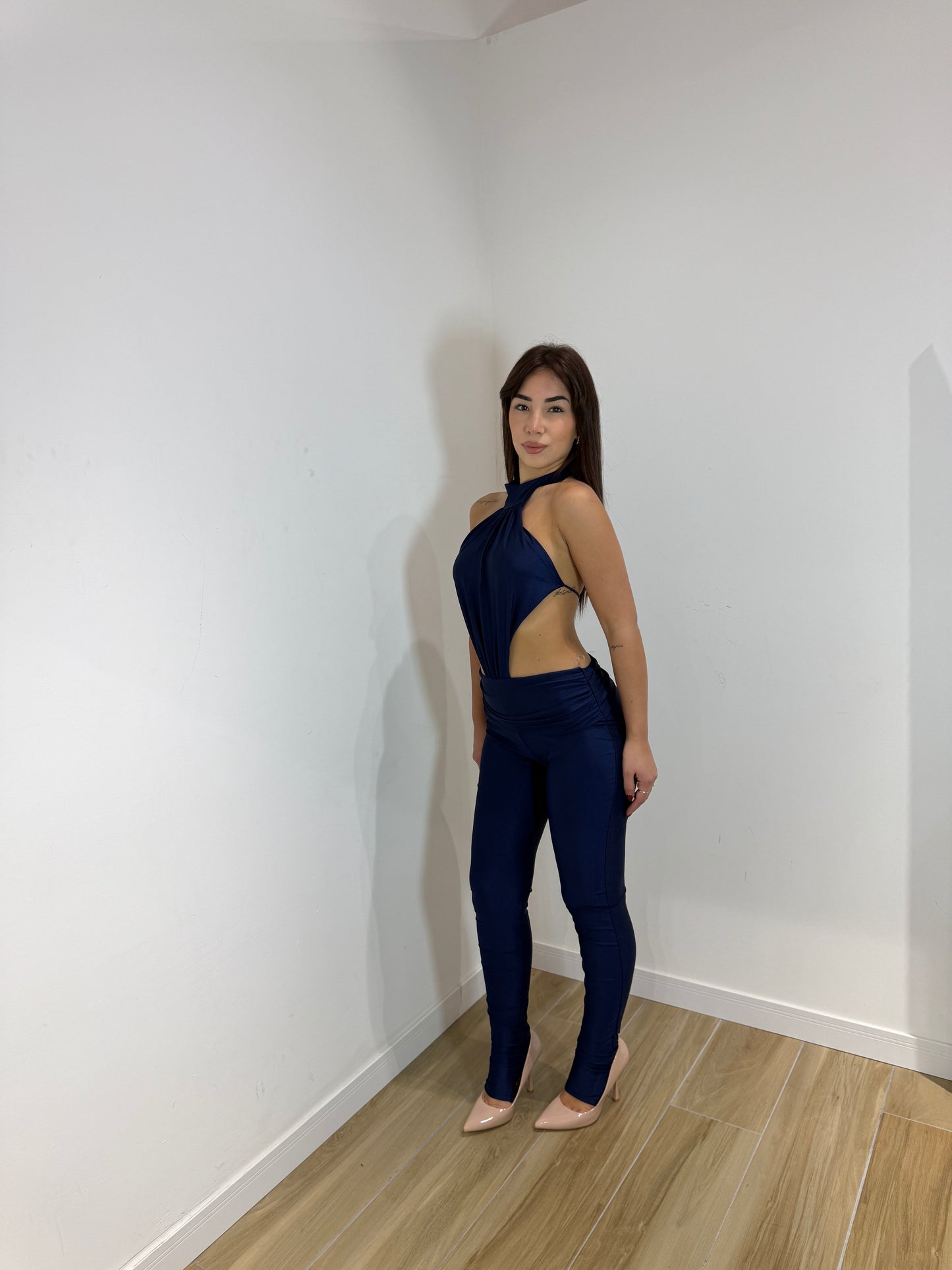 Jumpsuite lunga Cuba blu