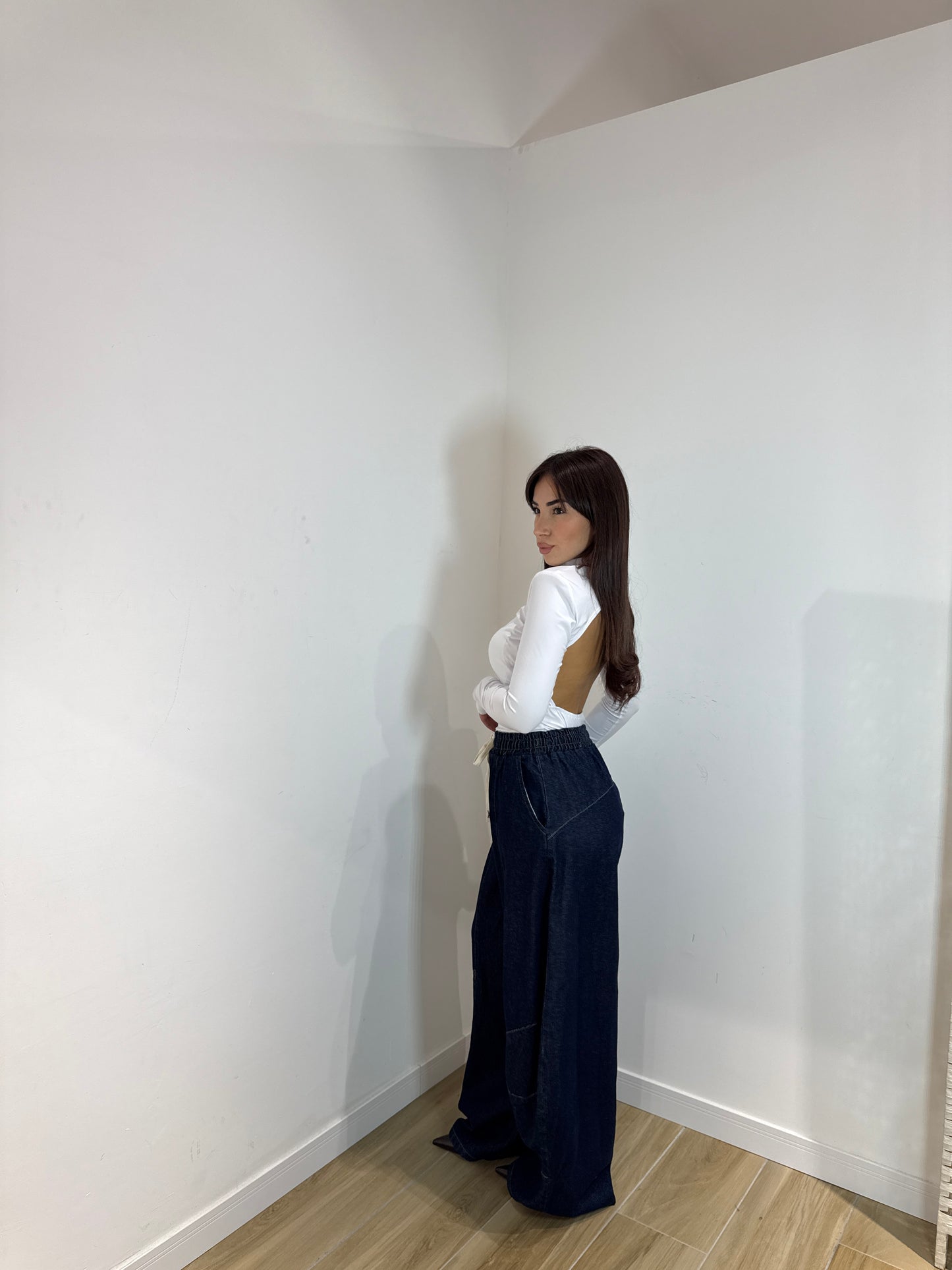 Denim ballon Saretta blu