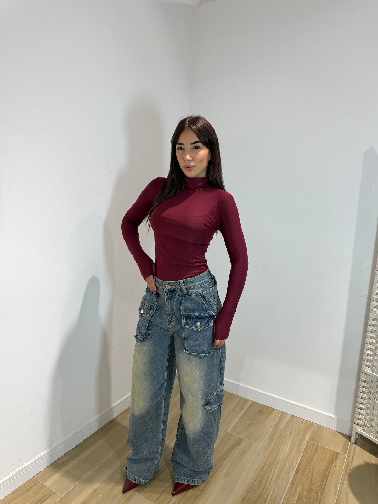 Body Cory marrone e bordeaux