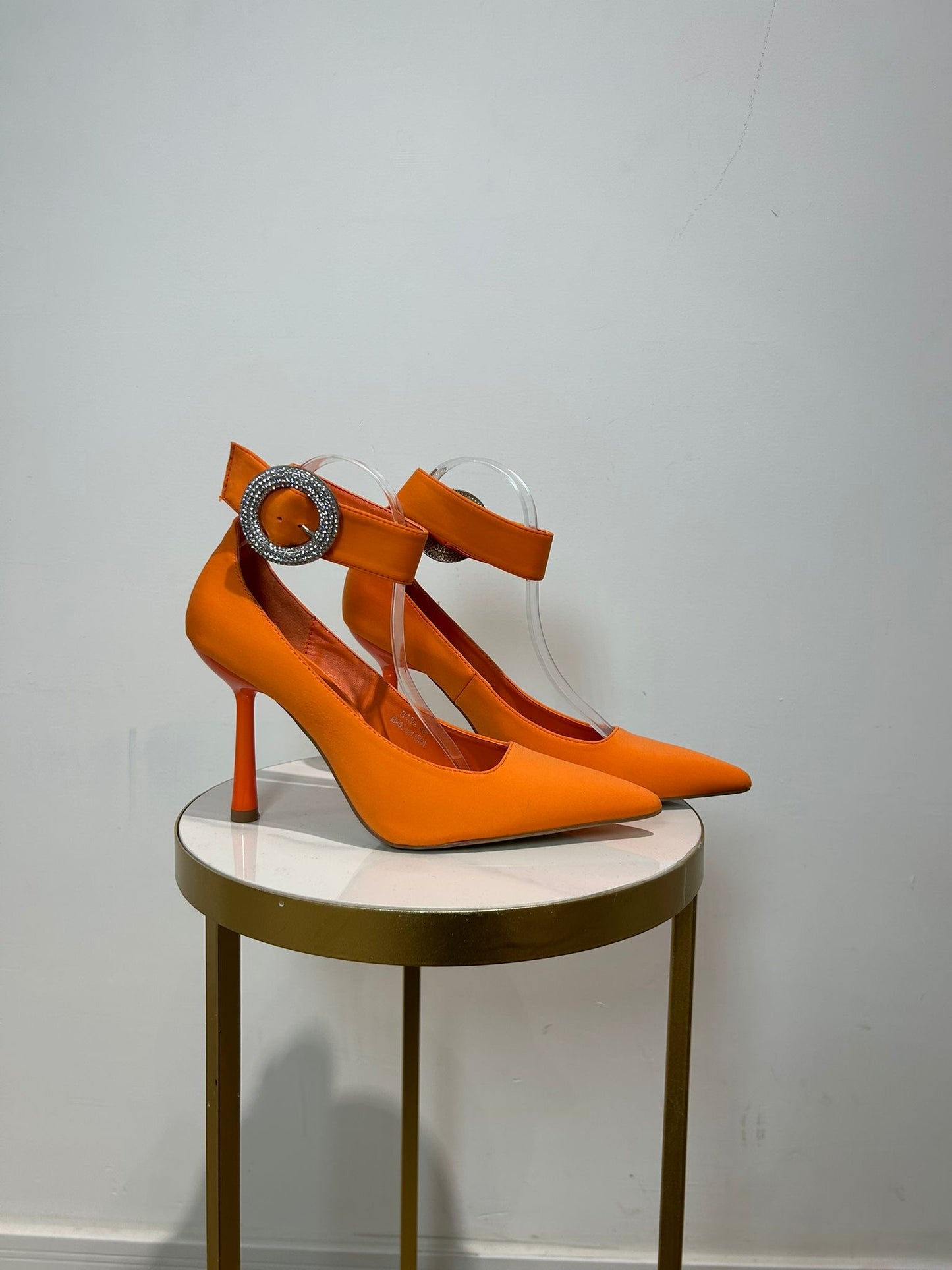 Decollete Delia arancione e verde