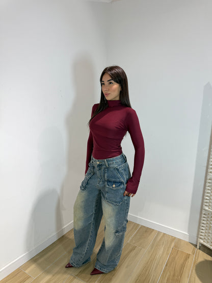 Body Cory marrone e bordeaux