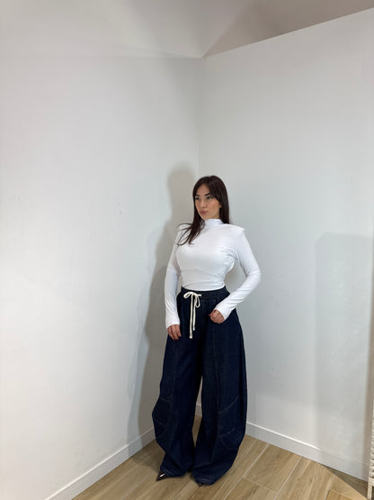 Denim ballon Saretta blu