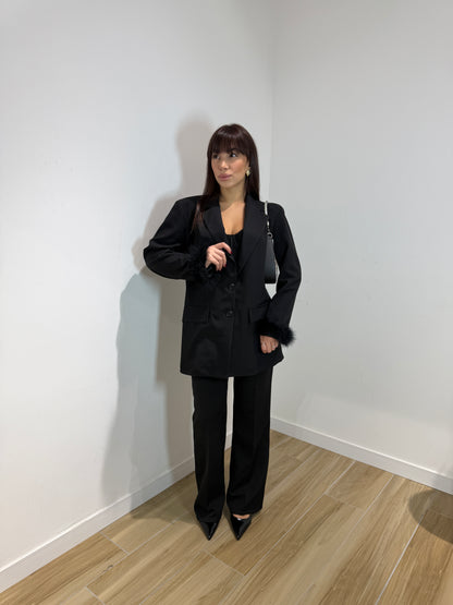 Tailleur piuma nero