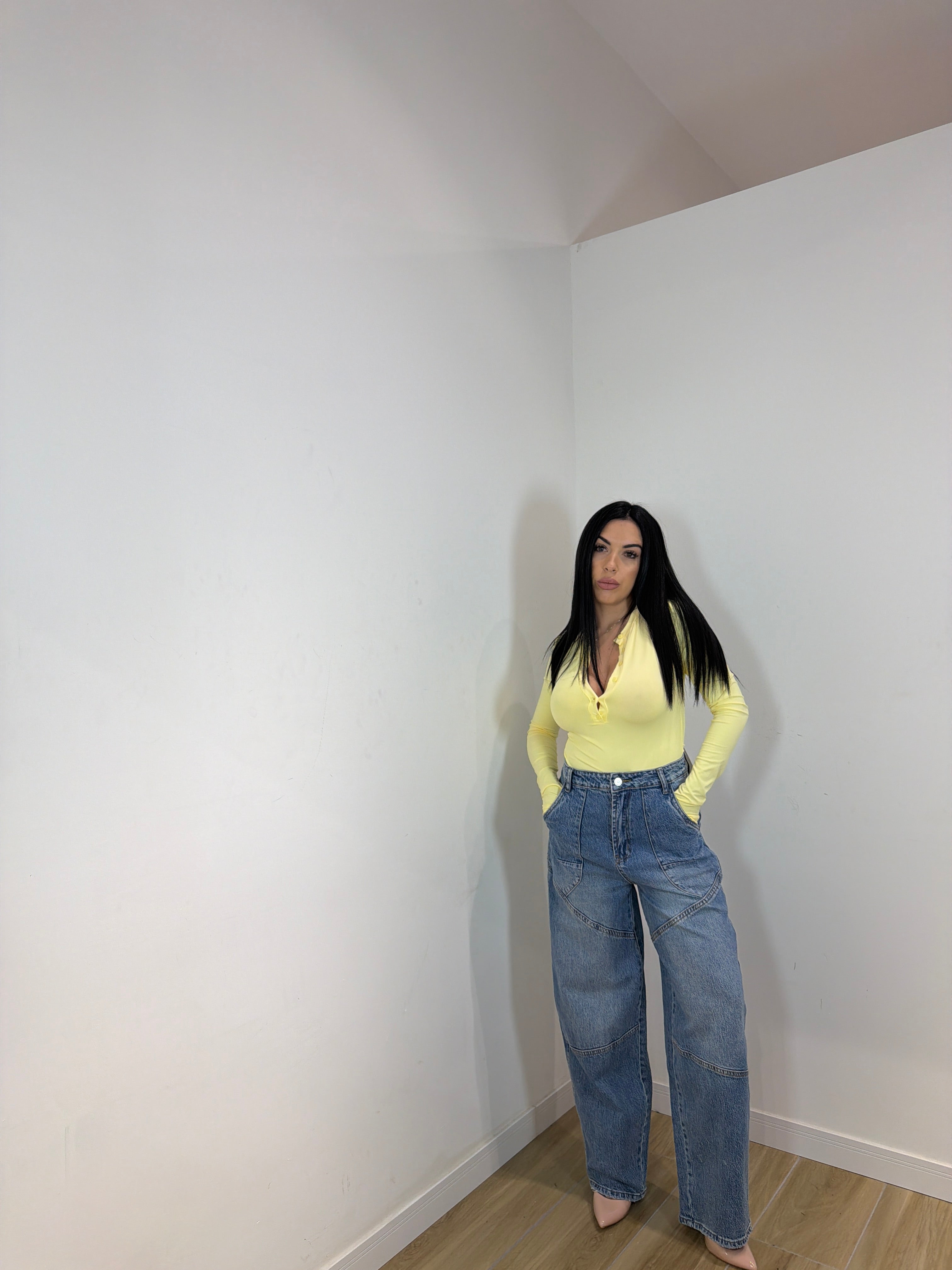 Jeans Toty baggy poco elastico