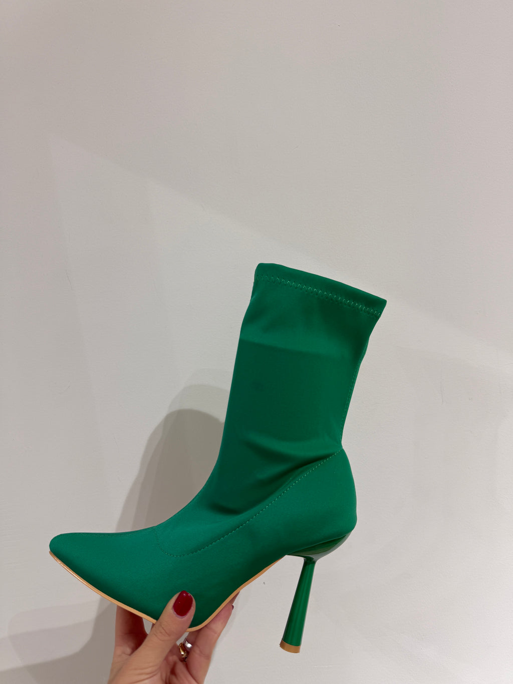Stivaletto Clara verde e fucsia