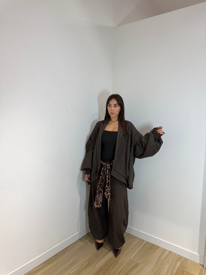 Blazer ballon marrone