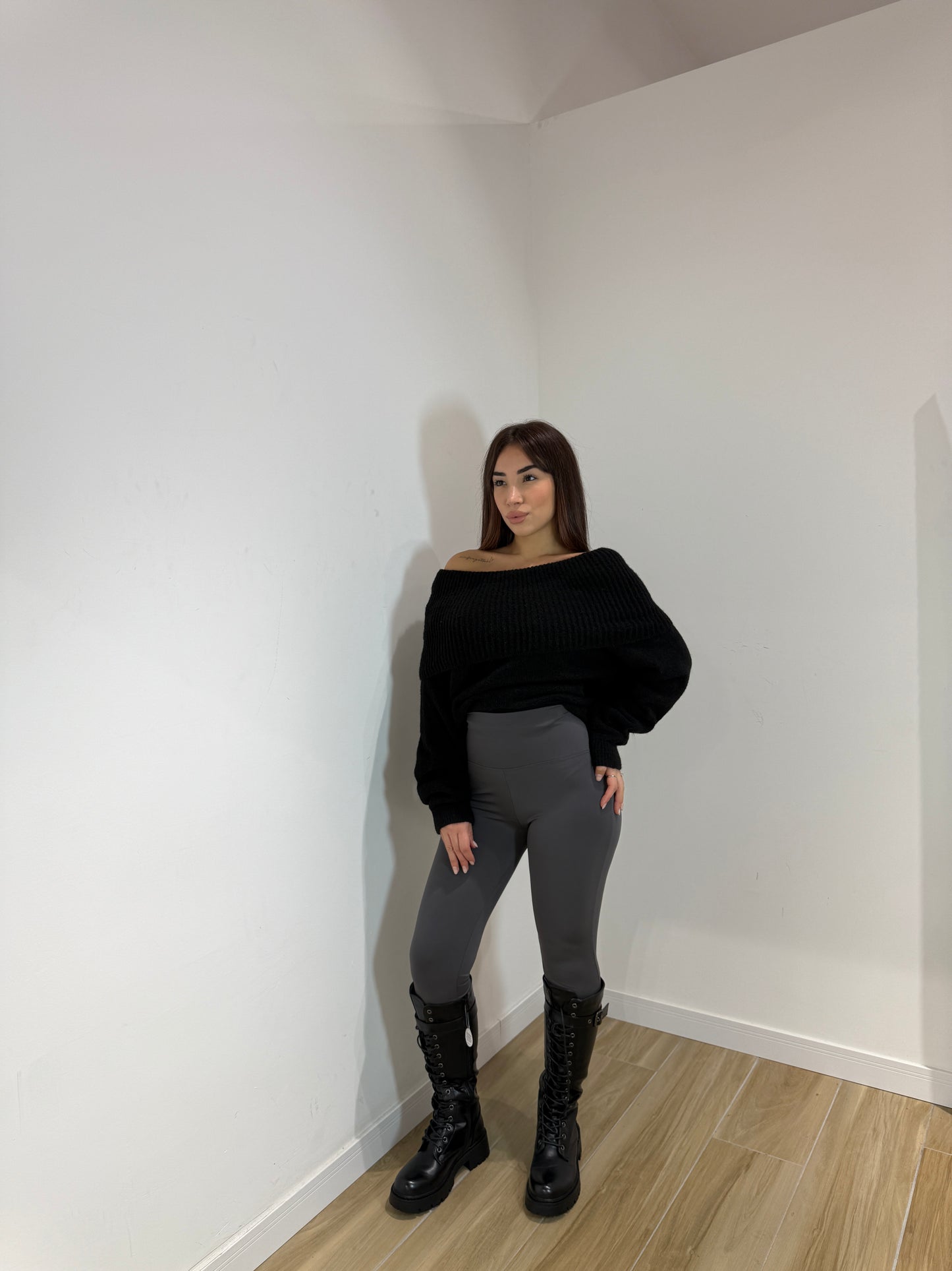 Leggins contenitivo grigio