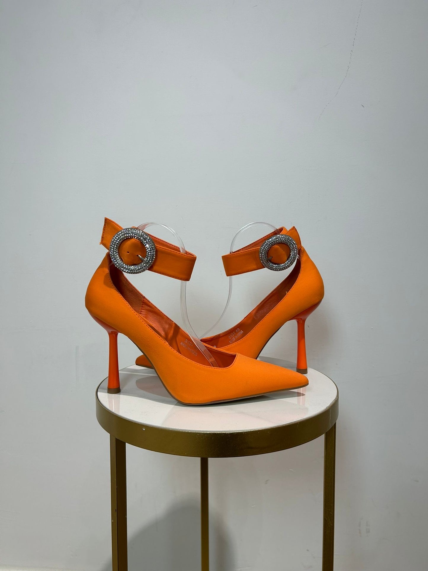 Decollete Delia arancione e verde