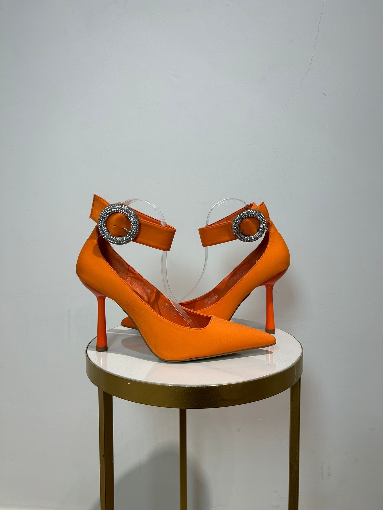 Decollete Delia arancione e verde