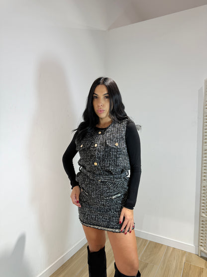 Coordset Priscilla nero