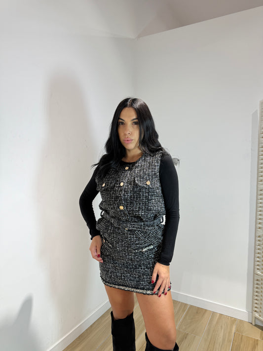 Coordset Priscilla nero