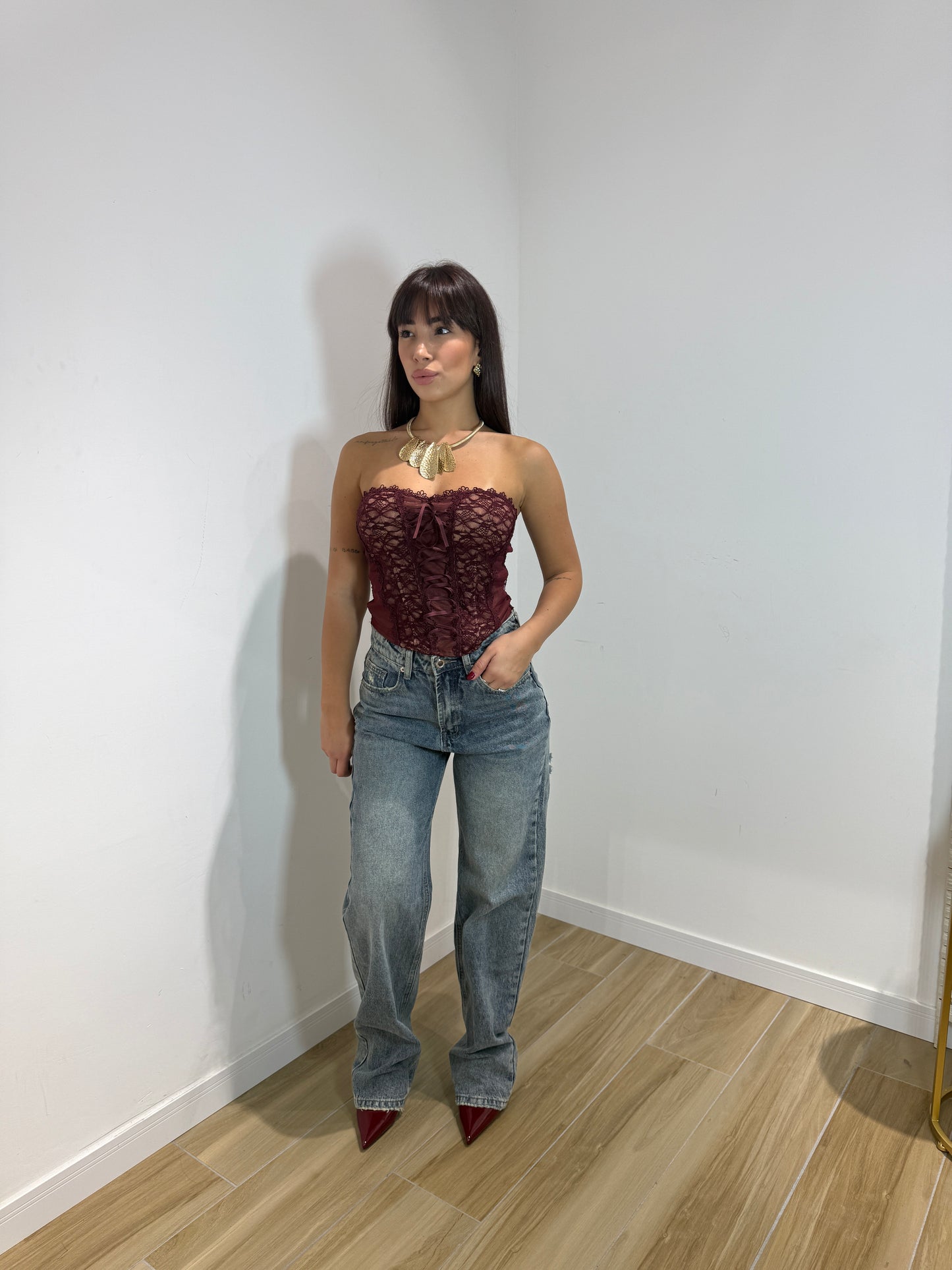 Corsetto Milena bordeaux