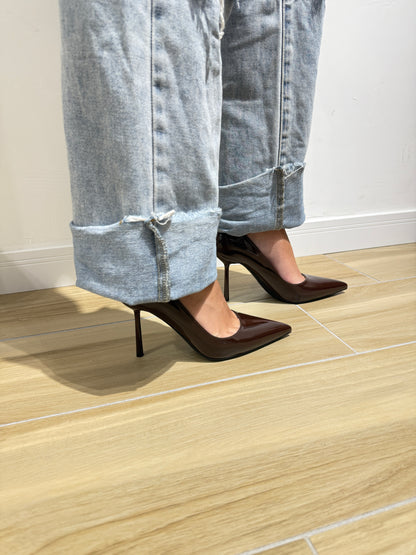 Décolleté Elly marrone