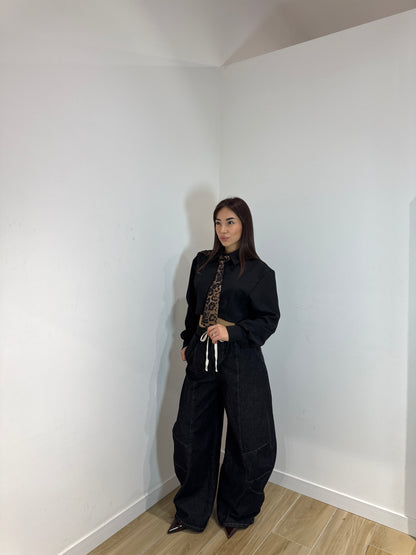 Denim ballon Saretta nero