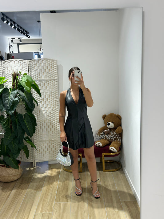 Abito corto in ecopelle Baby