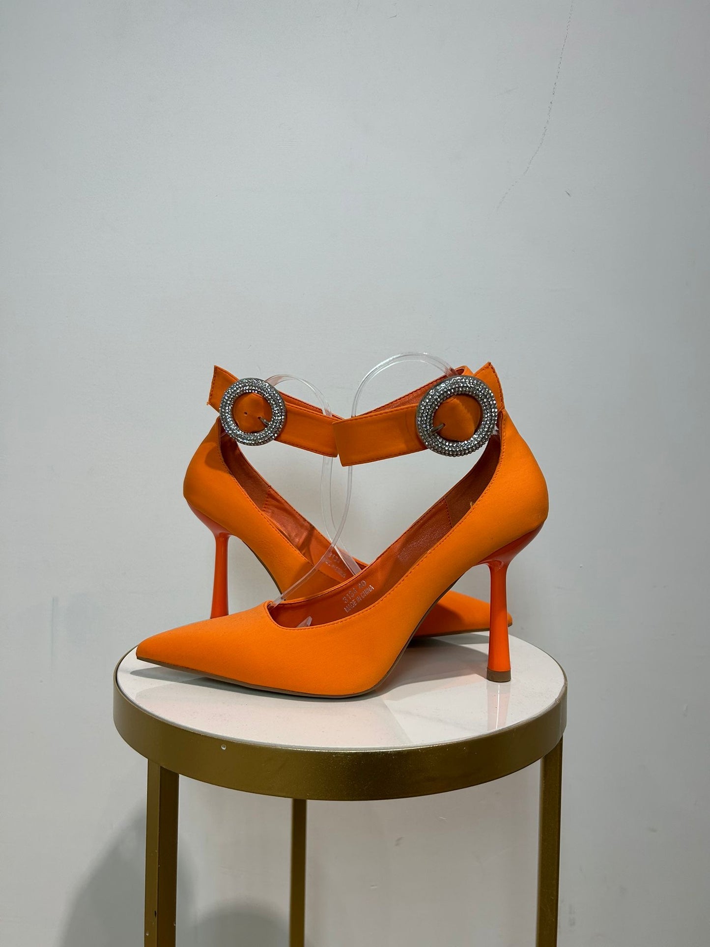 Decollete Delia arancione e verde