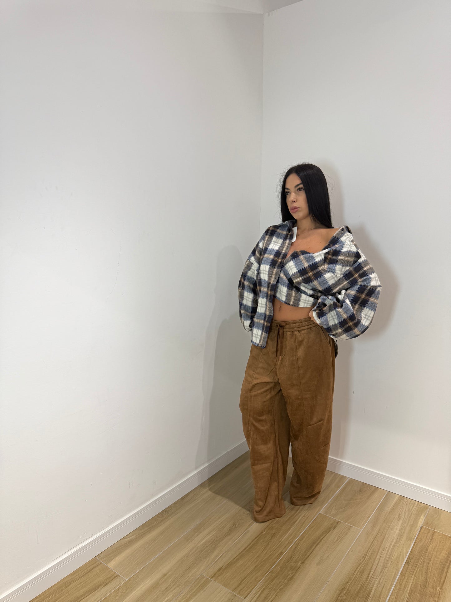 Pantalone in ecocamoscio Daisy