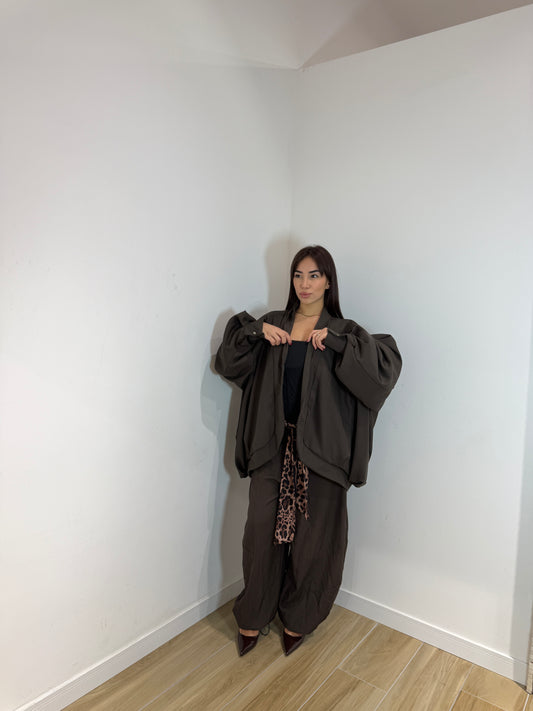 Blazer ballon marrone