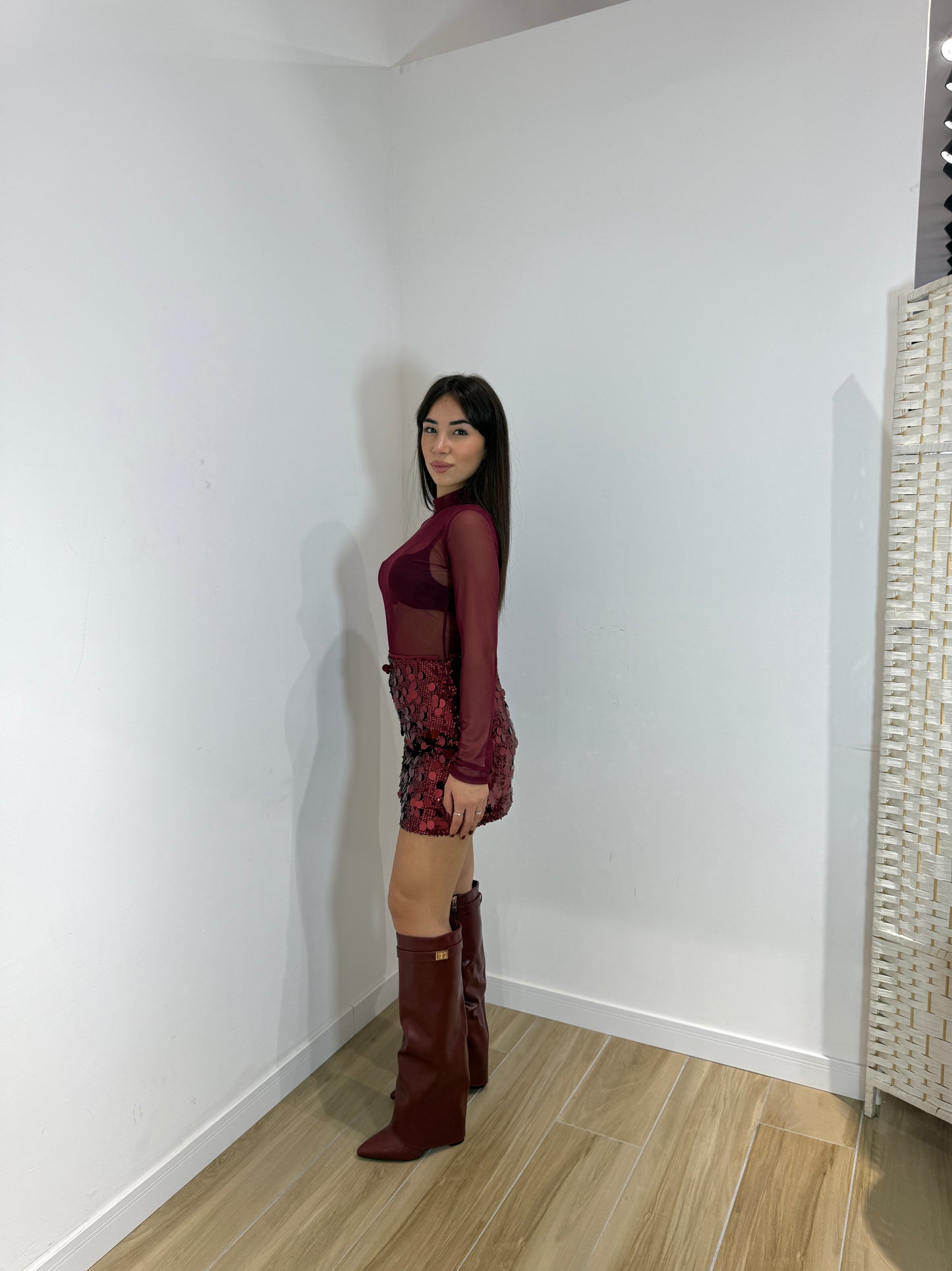 Body velato bordeaux