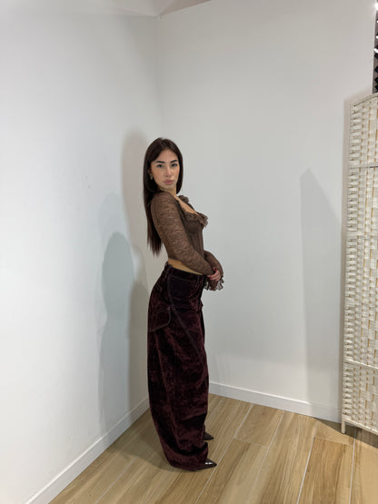 Pantalone Comelia bordeaux