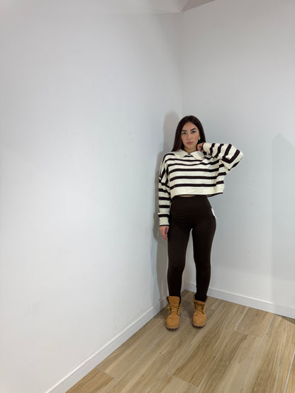 Leggins contenitivo marrone