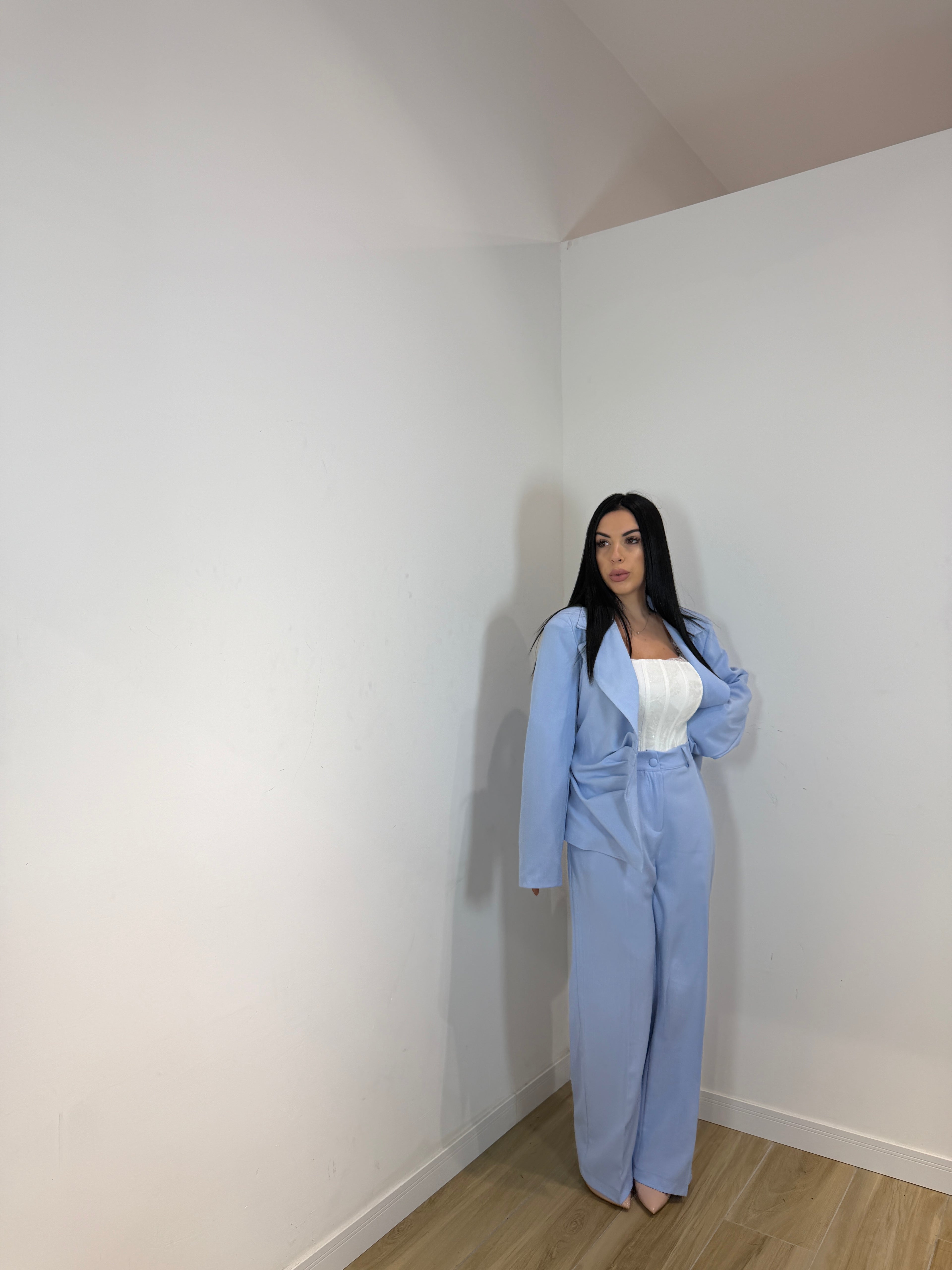 Tailleur Leonia celeste