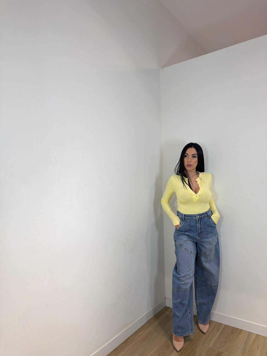 Jeans Toty baggy poco elastico