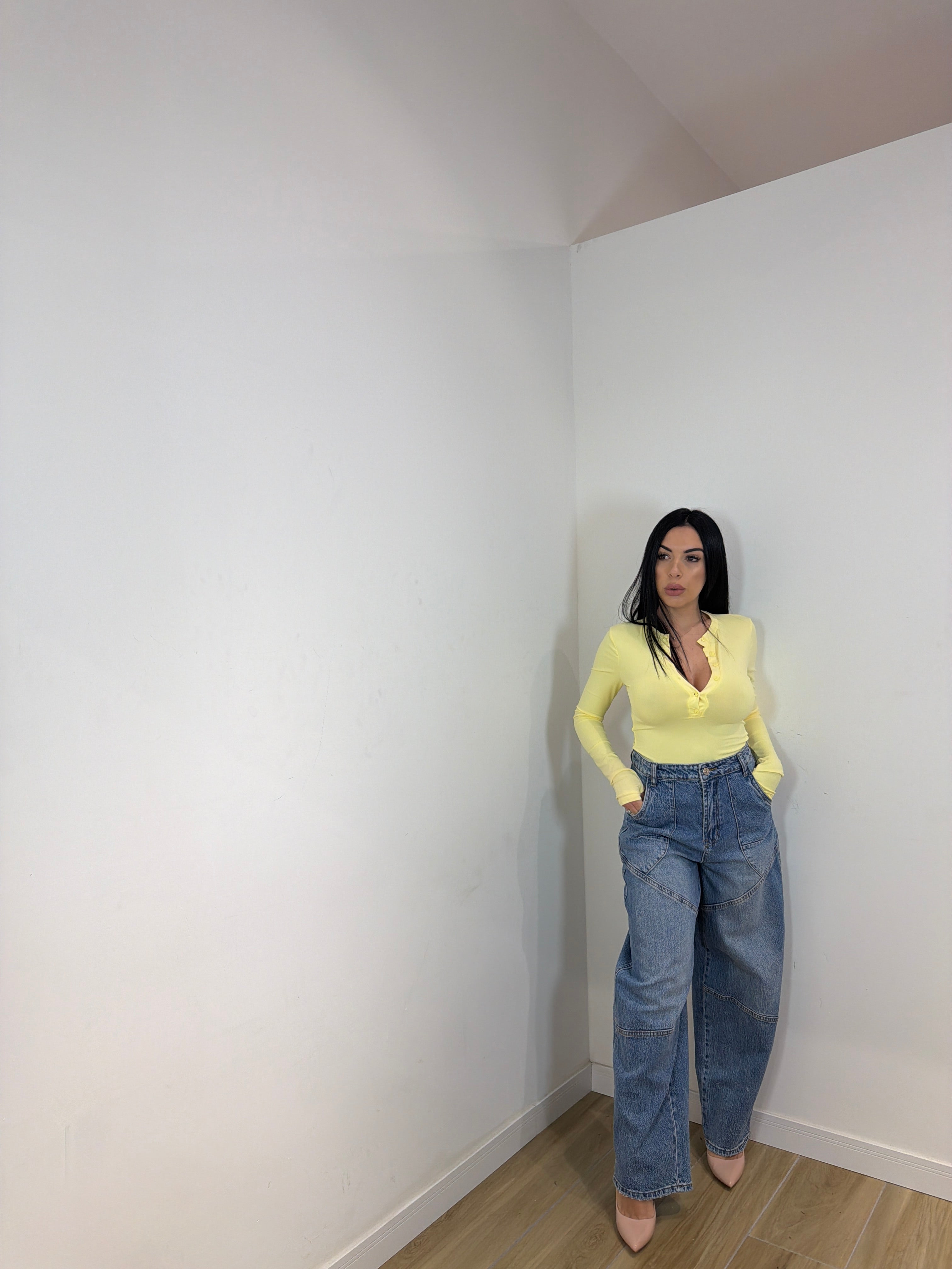 Jeans Toty baggy poco elastico