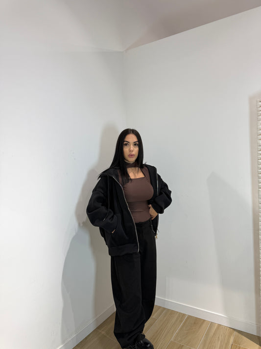 Felpa simple con cerniera