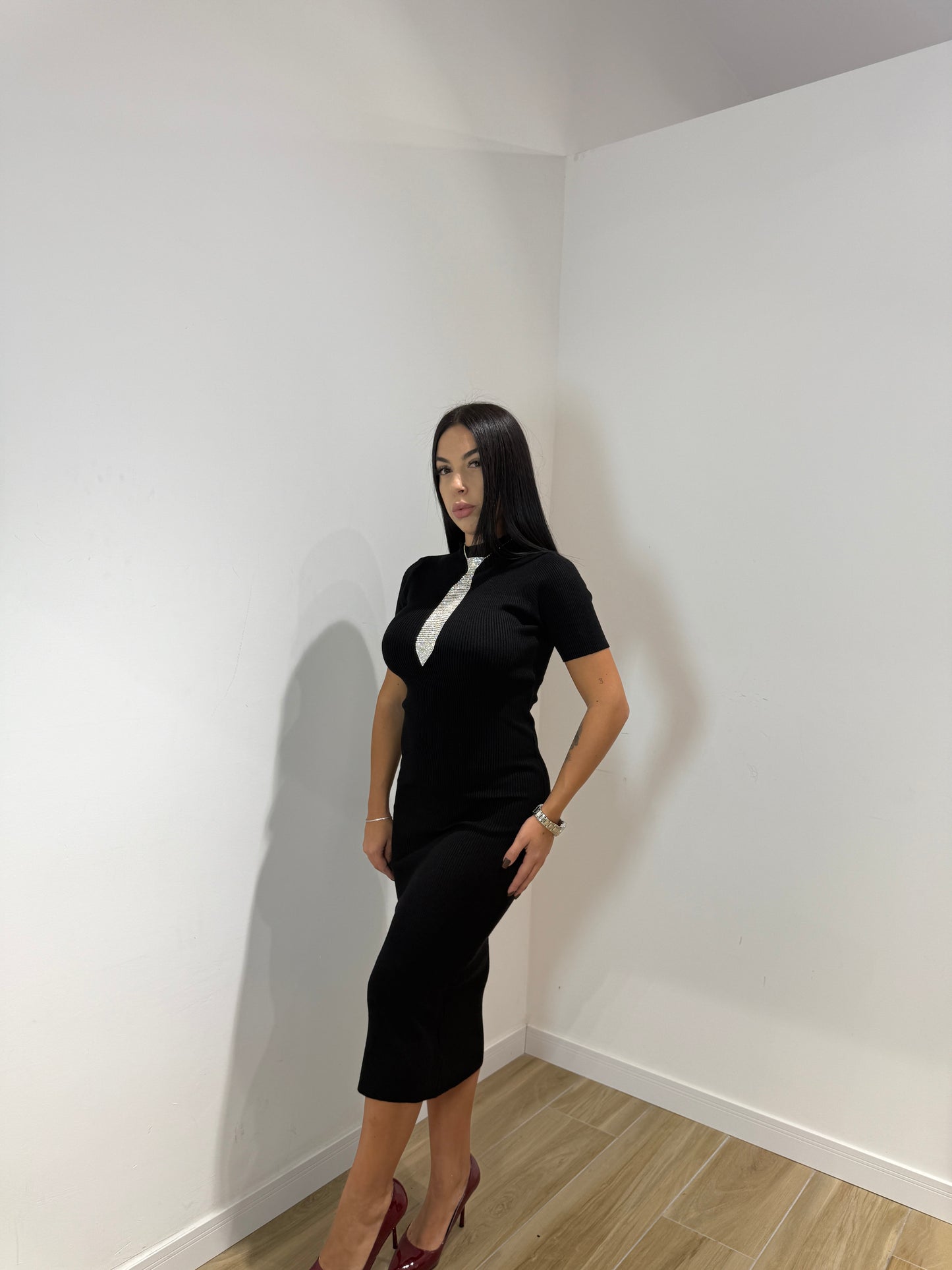 Abito in maglina midi Samy