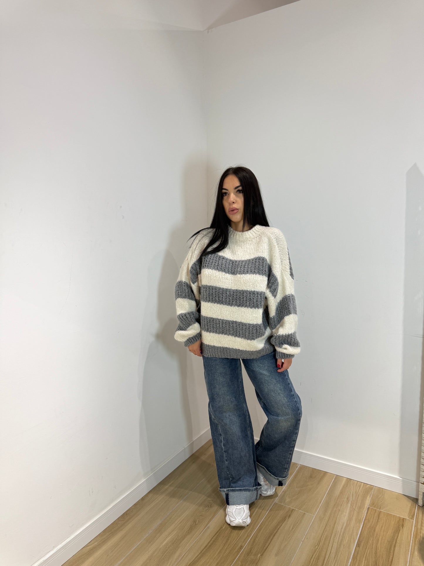 Pull American grigio