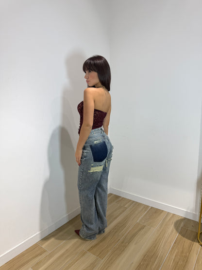 Corsetto Milena bordeaux