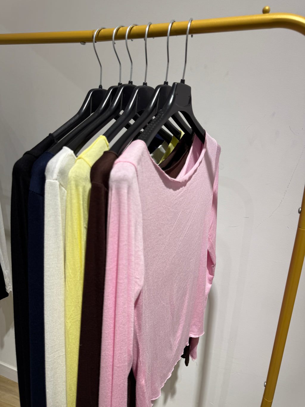 Maglia misto cash collo a barca