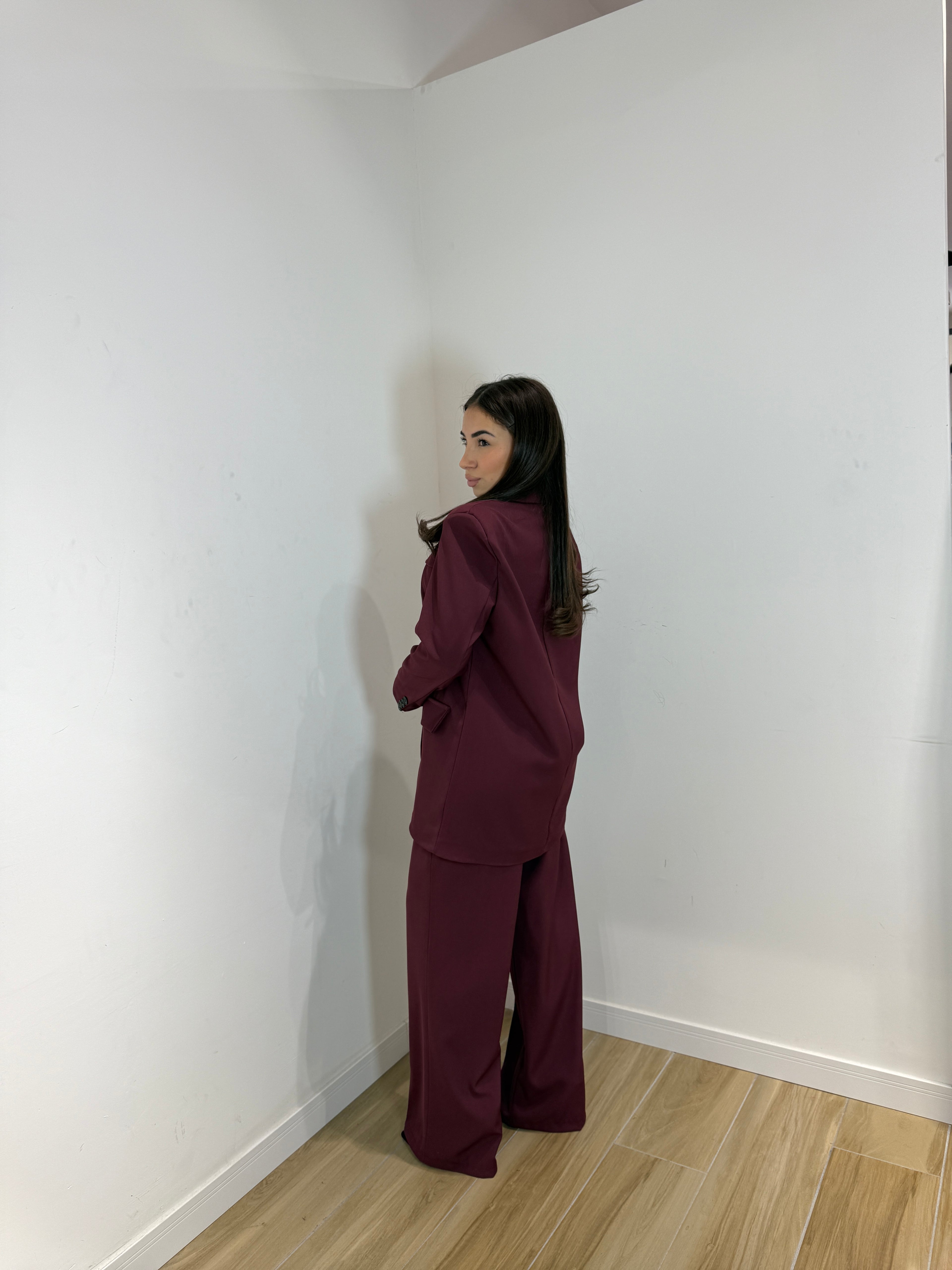 Tailleur Meredith simple bordeaux