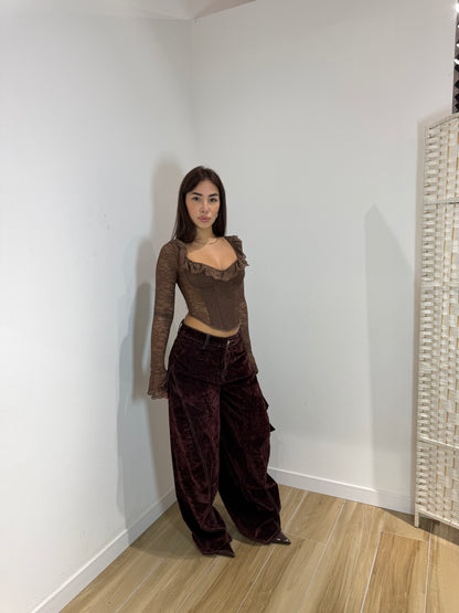 Pantalone Comelia bordeaux