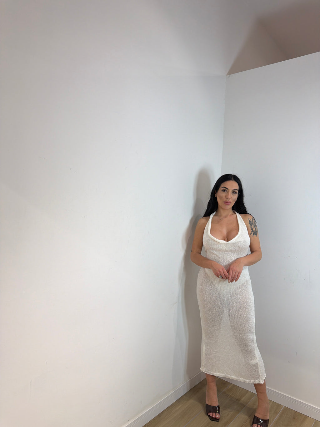 Abito lungo Zante bianco