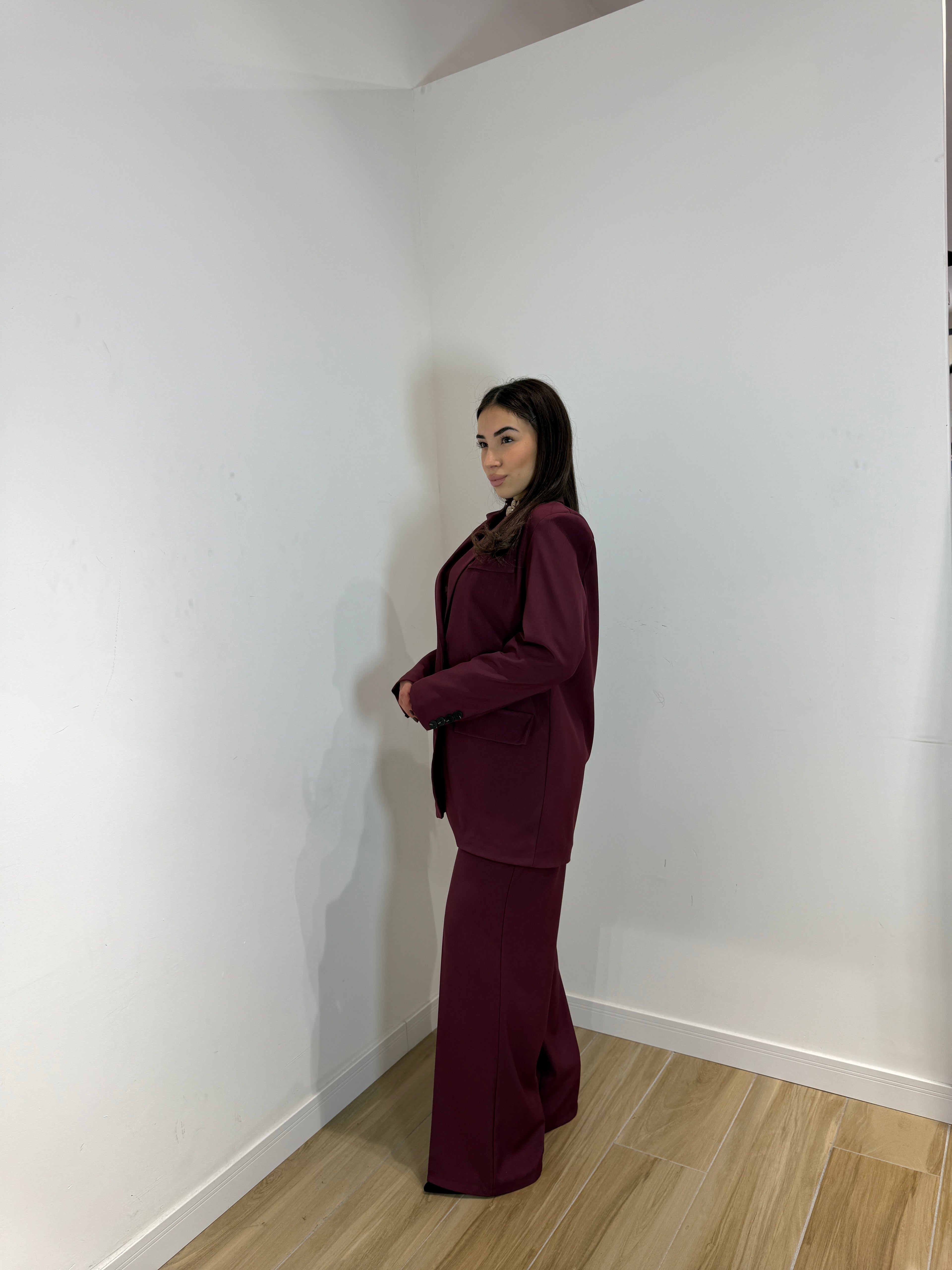 Tailleur Meredith simple bordeaux