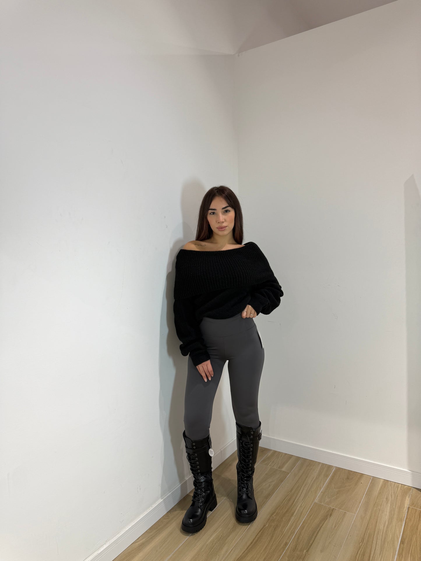 Leggins contenitivo grigio