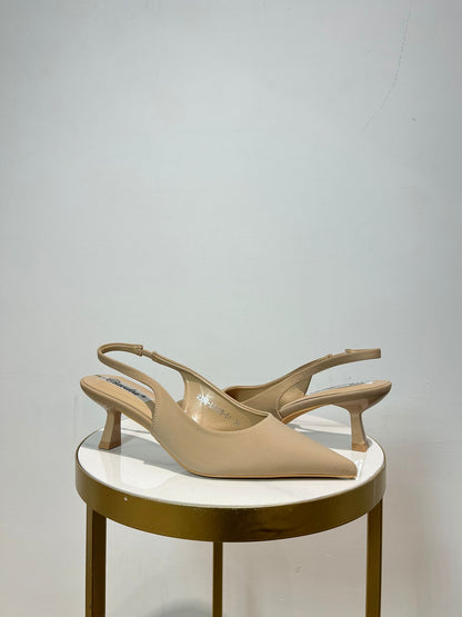 Slingback Rositas beige e nero