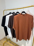 Shirt a mezze maniche over con spalline
